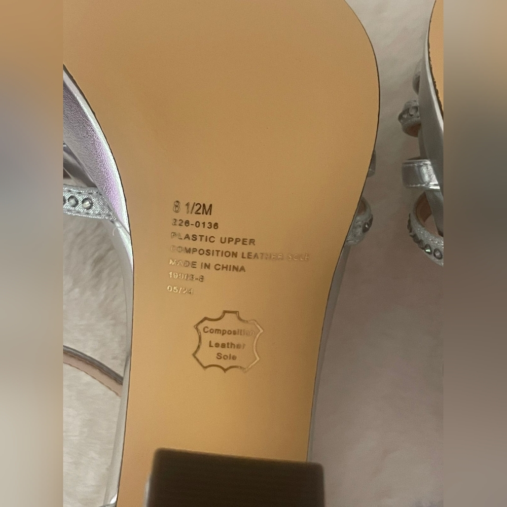 I.Miller Sophisticated Silver High Heel Sandals - Picture 7 of 10